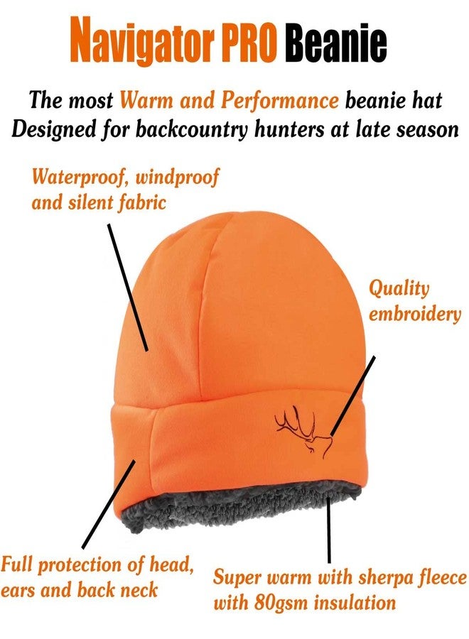 EDTREK Ultra Performance Insulated Beanie Hat for Cold Weather - Waterproof and Windproof Backcountry Winter Hat(Hunter Safety Blaze Orange, Large) - Image 4